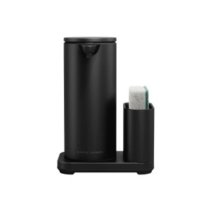 Dispensador de sabonete com sensor e porta-esponja, 414 ml, aço inoxidável, Preto - simplehuman