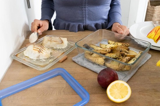 Food storage container with heat-resistant glass lid, 22 x 17 cm / 1.5 L, "Pure Glass" - Pyrex