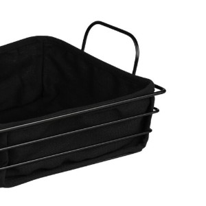 Chlebník, kovový, 25,5 x 22,5 cm, čierny - Kesper