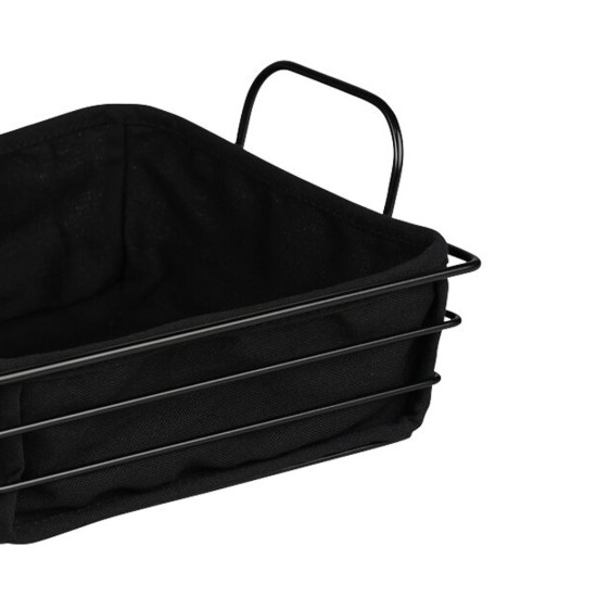 Brödkorg, metall, 25,5 x 22,5 cm, svart - Kesper