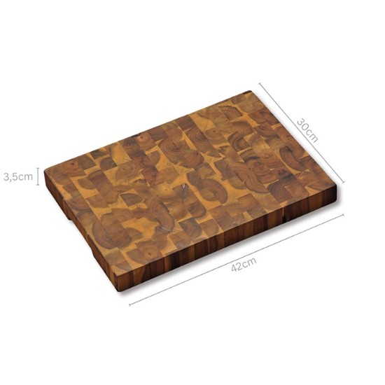 Professionelles Schneidebrett, Akazie, 42 x 30 cm, 4 cm dick - Kesper