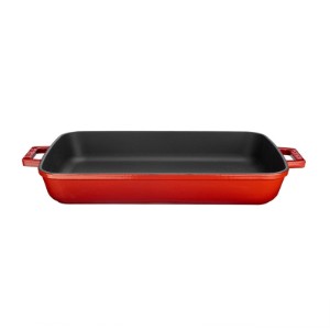 Cast iron oven tray, 25 x 39 cm, "Premium", Red - LAVA