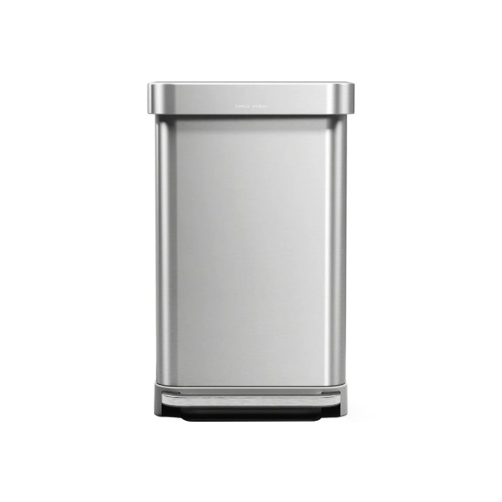 Pedal trash can, 45 L, stainless steel - simplehuman
