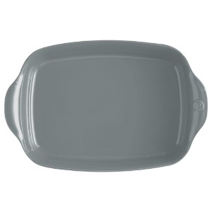 Rectangular oven dish, ceramics, 42.5x28cm/4L, Pearl - Emile Henry