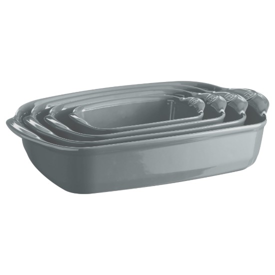 Rectangular oven dish, ceramics, 42.5x28cm/4L, Pearl - Emile Henry