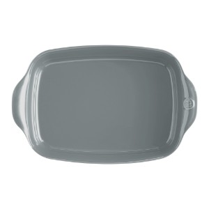 Rectangular oven dish, ceramics, 36.5x23.5cm/2.7L, Pearl - Emile Henry