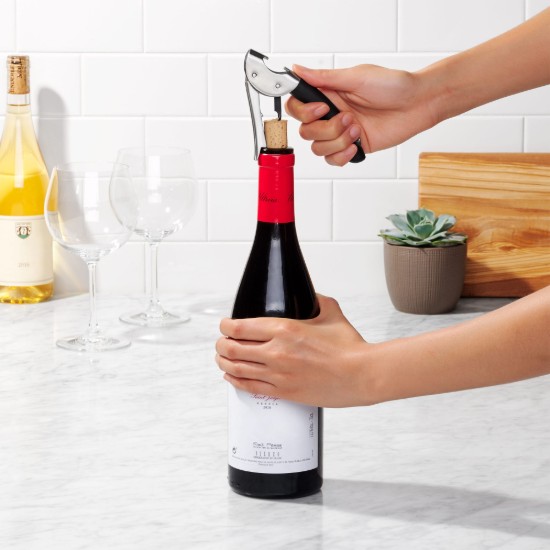 Sacacorchos multiusos, acero inoxidable, 19,1 cm, "SteeL", negro - OXO