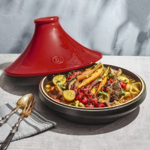 Tajine, keramiek, 33,5 cm / 4,2 L, Burgundy, "Delight" - Emile Henry