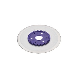 Lame circulaire dentelée pour pain, fruits et légumes, avec engrenage violet, en acier inoxydable - Ritter