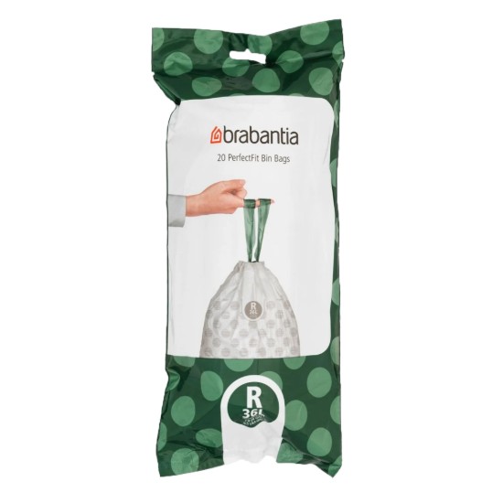 "PerfectFit" trash bags, code R, 36 L, 20 pieces - Brabantia