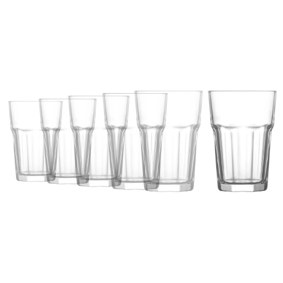 Set aus 6 Trinkgläsern aus Glas, 365 ml, Soft Drinks, "Aras" - Viejo Valle