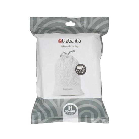 "PerfectFit" trash bags, code H, 50-60 L, 40 pcs - Brabantia