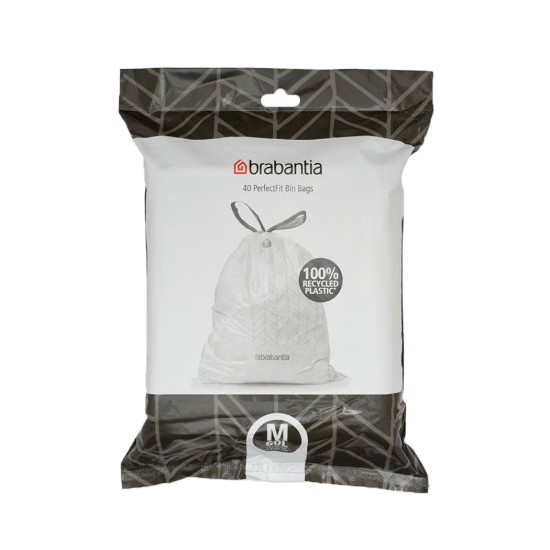 "PerfectFit" trash bags, code M, 60 L, 40 pieces - Brabantia