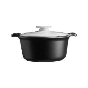 Cocotte pişirme tenceresi, seramik, 25,5 cm / 3 L, "Sublime +", White&Slate - Emile Henry