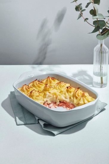 Rectangular oven dish, ceramics, 22x14.5cm/0.7L, Ecume - Emile Henry