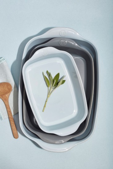 Rectangular oven dish, ceramics, 22x14.5cm/0.7L, Ecume - Emile Henry