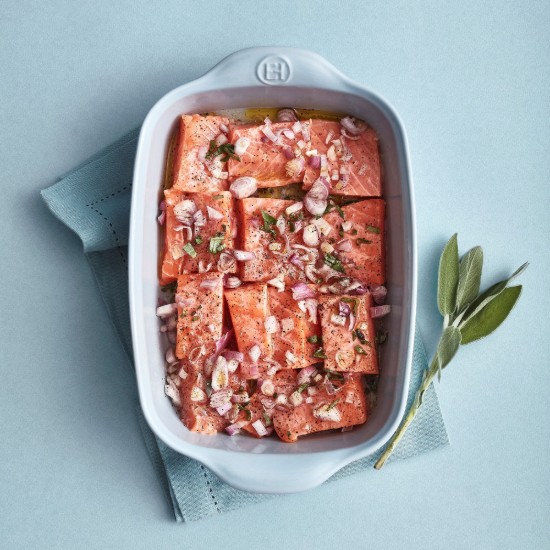 Rectangular oven dish, ceramics, 36.5x23.5cm/2.7L, Ecume - Emile Henry