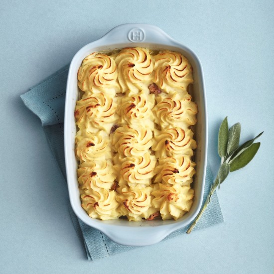 Rectangular oven dish, ceramics, 36.5x23.5cm/2.7L, Ecume - Emile Henry