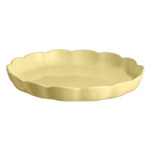 Tart tray, ceramic, 31 cm, Vanilla, "Madeleine" - Emile Henry