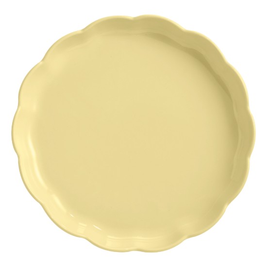 Tart tray, ceramic, 31 cm, Vanilla, "Madeleine" - Emile Henry