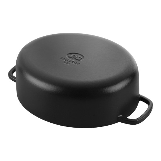 Cacerola ovalada Cocotte, de hierro fundido, 33 cm / 6 L, "Bellamonte", negra - Ballarini