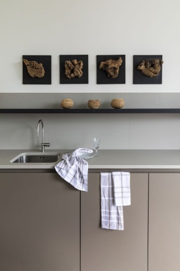 Socraigh de 3 tuáillí cistine, cadás orgánach, 50 x 70 cm, Gorm - Tiseco