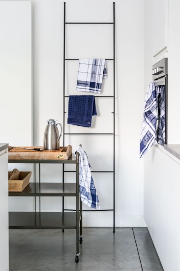 Set van 3 keukendoeken, katoen, 50 x 70 cm, "Pharao", donkerblauw - Tiseco