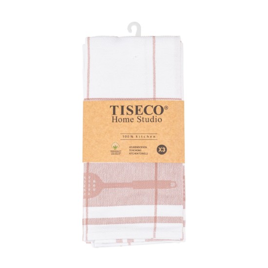 Socraigh de 3 tuáillí cistine, cadás, 50 x 70 cm, "Pharao", Bándearg - Tiseco