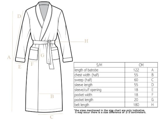 Unisex bathrobe, made of microflannel, S/M, "Cosy", Grey - Tiseco