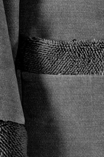 Μπουρνούζι unisex, από σενίλ, Μ120cm, L/XL, "Rocher", Grey - Tiseco