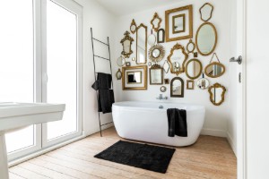 Πετσέτα μπάνιου, βαμβακερή, 100 x 150 cm, "Riva", Μαύρο - Tiseco