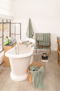 Πετσέτα μπάνιου, βαμβακερή, 100 x 150 cm, "Riva", Γκρι - Tiseco