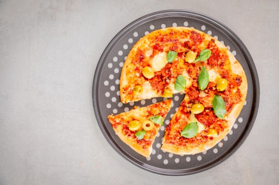 Pizza tray, perforated, 33 cm, steel - MasterClass