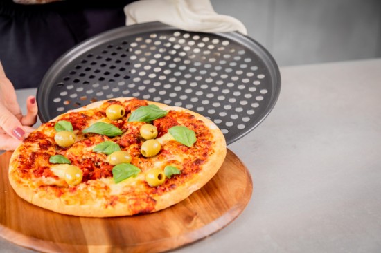 Pizza tray, perforated, 33 cm, steel - MasterClass