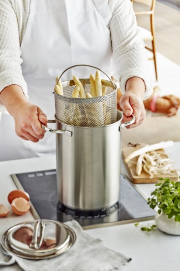 Cooking pot for boiling vegetables/pasta, 16 cm/4.5 l, from the Specialties range, stainless steel - Demeyere 