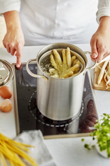 Cooking pot for boiling vegetables/pasta, 16 cm/4.5 l, from the Specialties range, stainless steel - Demeyere 