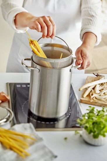 Cooking pot for boiling vegetables/pasta, 16 cm/4.5 l, from the Specialties range, stainless steel - Demeyere 