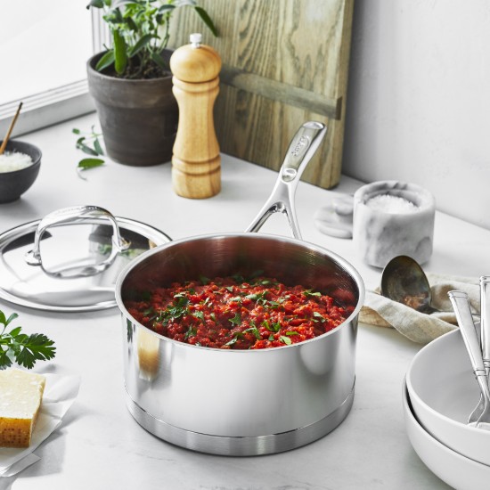 Saucepan with lid, 18 cm / 2.2 l, Atlantis range, stainless steel - Demeyere