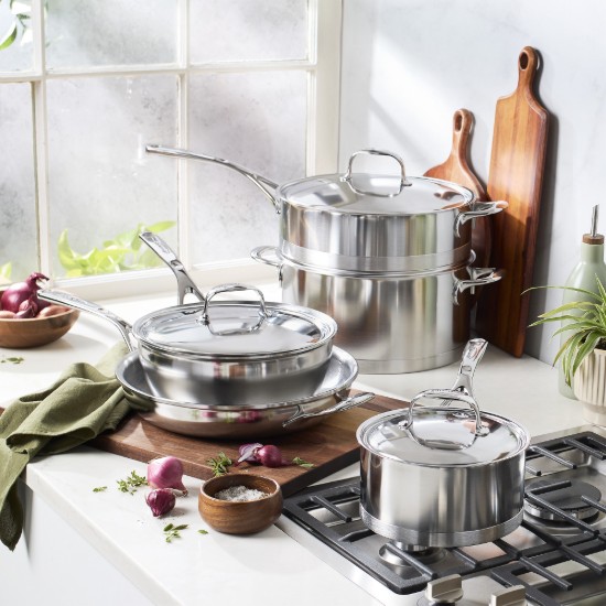 Saucepan with lid, 18 cm / 2.2 l, Atlantis range, stainless steel - Demeyere