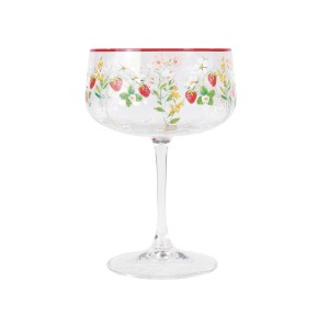 Sett ta' żewġ tazzi tax-xampanja, 250ml, magħmulin mill-ħġieġ, "Jardin des Fraises" - Easy Life