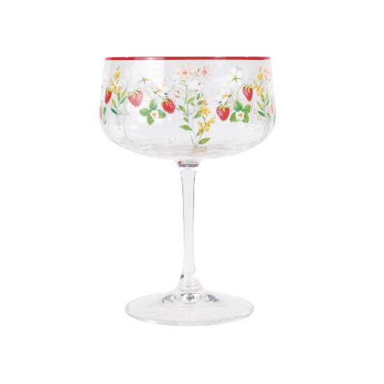 Sada 2 pohárov na šampanské, 250 ml, vyrobená zo skla, „Jardin des Fraises“ - Easy Life