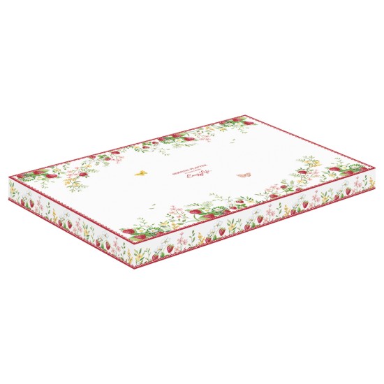 Platt tas-servizz, magħmul mill-porċellana, 36 x 25 ċm, "Jardin des Fraises" - Easy Life
