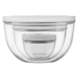 Set of 3 vacuum bowls, made from glass, "FRESH & SAVE" - Zwilling