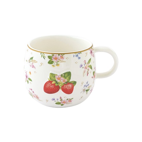 Caneca de porcelana, 400ml, com desenho em relevo, "Fancy Fruit" - Easy Life