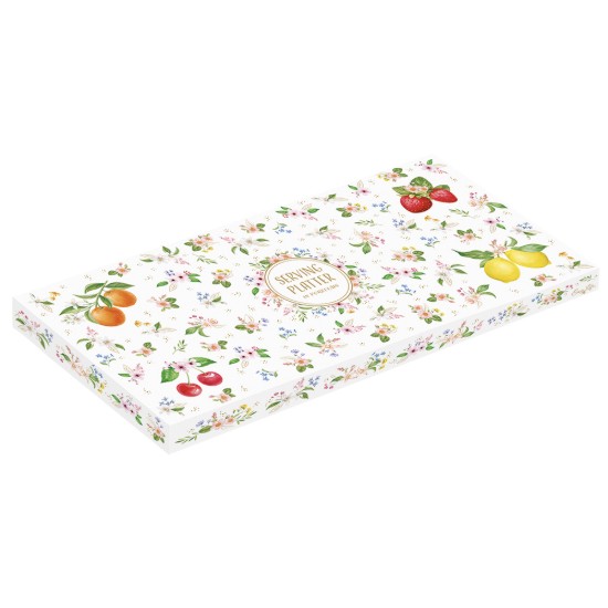 Travessa de porcelana com design em relevo, 34 x 15 cm, "Fancy Fruit" - Easy Life