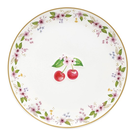 Conjunto de 2 pratos de porcelana com desenho em relevo, 16 cm, "Fancy Fruit" - Easy Life