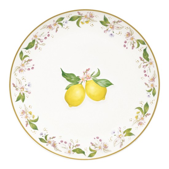 Conjunto de 2 pratos de porcelana com desenho em relevo, 16 cm, "Fancy Fruit" - Easy Life