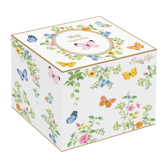 Caneca, porcelana, 350 ml, "Dancing Butterflies" - Easy Life