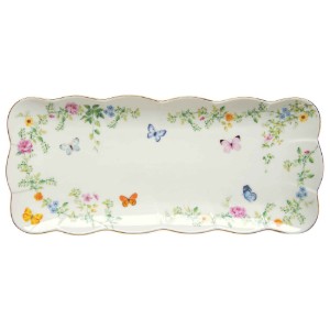 Travessa de servido, porcelana, 36 x 14,5 cm, "Dancing Butterflies" - Easy Life