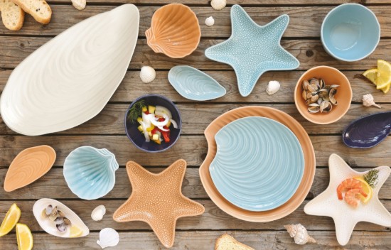 Porcelánový talíř, 21 cm, "Coquillages" - Easy Life